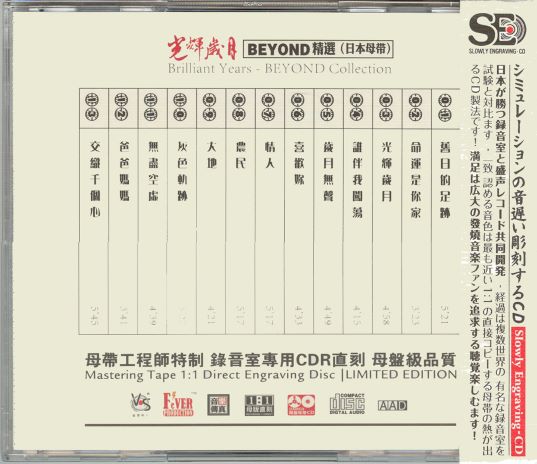 模拟之声慢刻CD 光辉岁月 beyond精选[日本母带]-BACK.jpg