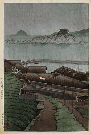 Rain at Mirotsu, Wakayama 1950.jpg