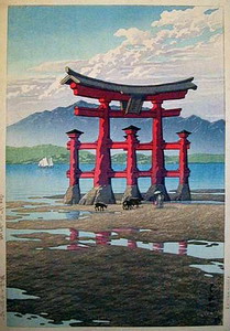 Torii at Miyajima 1942.jpg